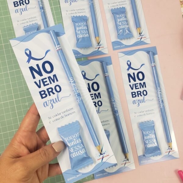 Card Lápis e Balinha Novembro Azul