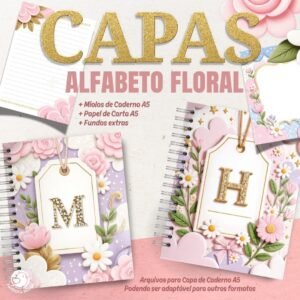 Pack Alfabeto Floral Capas e Miolos