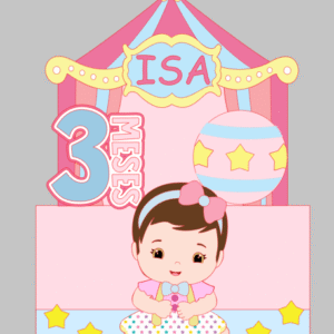 Topo Bebê Menina Circo