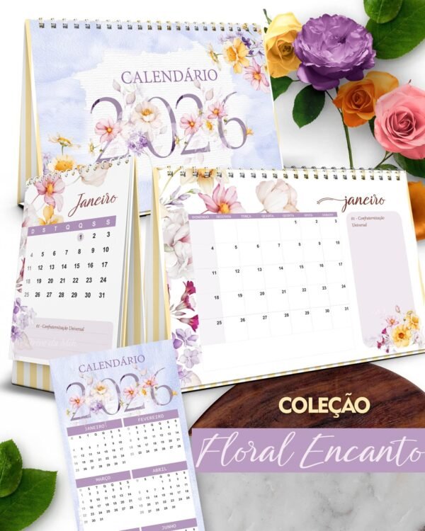 Kit Calendários de mesa 2026 A5 e A6