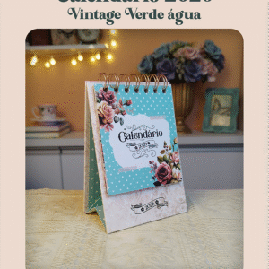 Calendário Vintage Verde Água  2026
