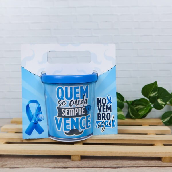 Suporte Caneca Acrílica Novembro Azul