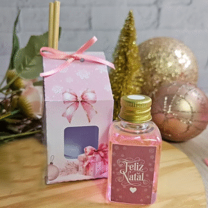 Caixa Aromatizador Natal Rosa