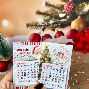 Card Calendário Imã De Geladeira Natal