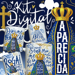 Kit Digital Sublimação Nossa Senhora Aparecida