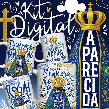 Kit Digital Sublimação Nossa Senhora Aparecida