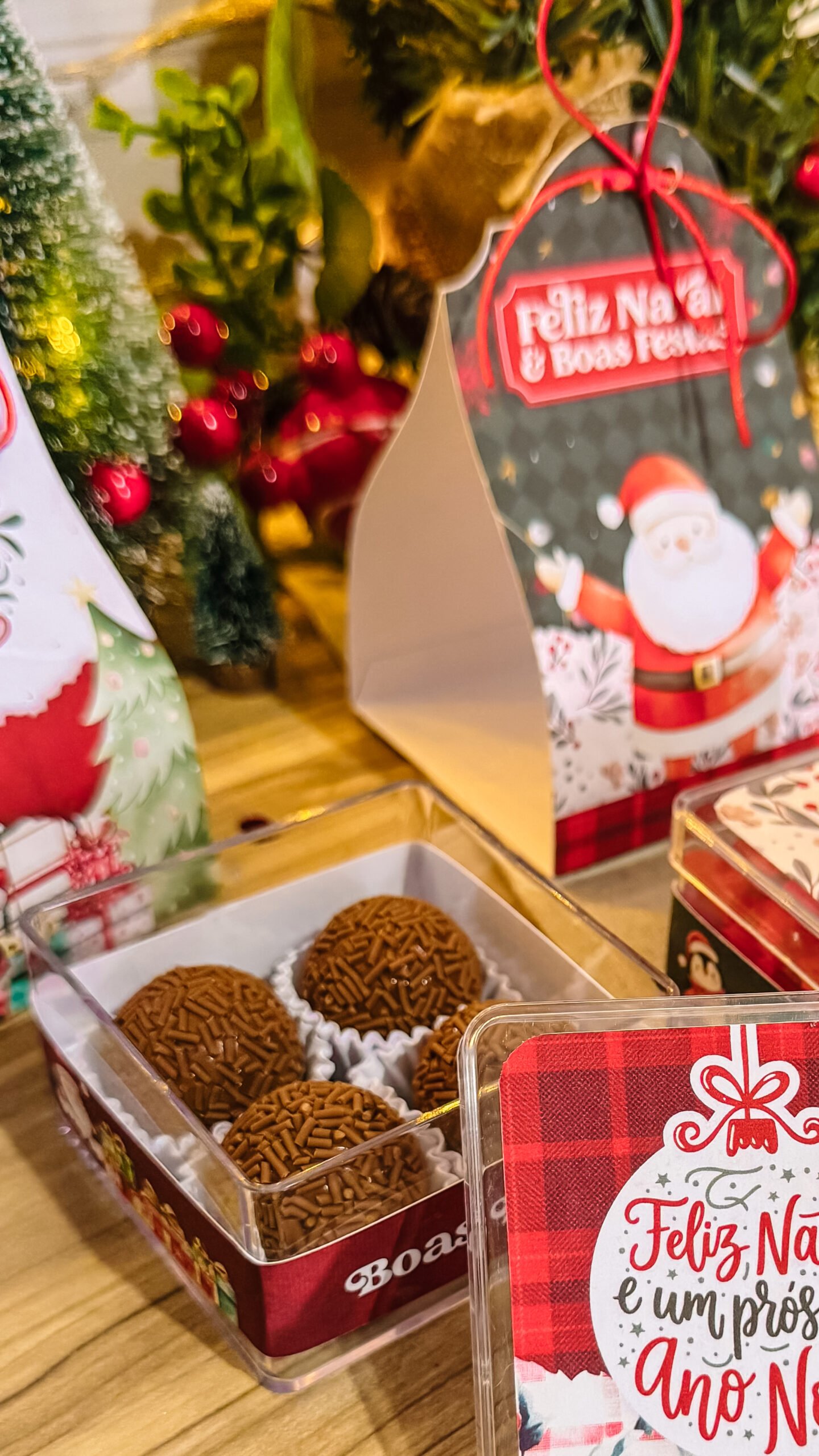 Adesivo + Cinta de Caixinha Acrílica de Natal