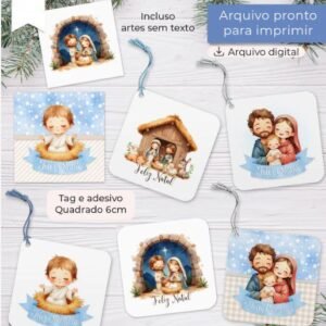 Tag Quadrada 6Cm O Verdadeiro Natal