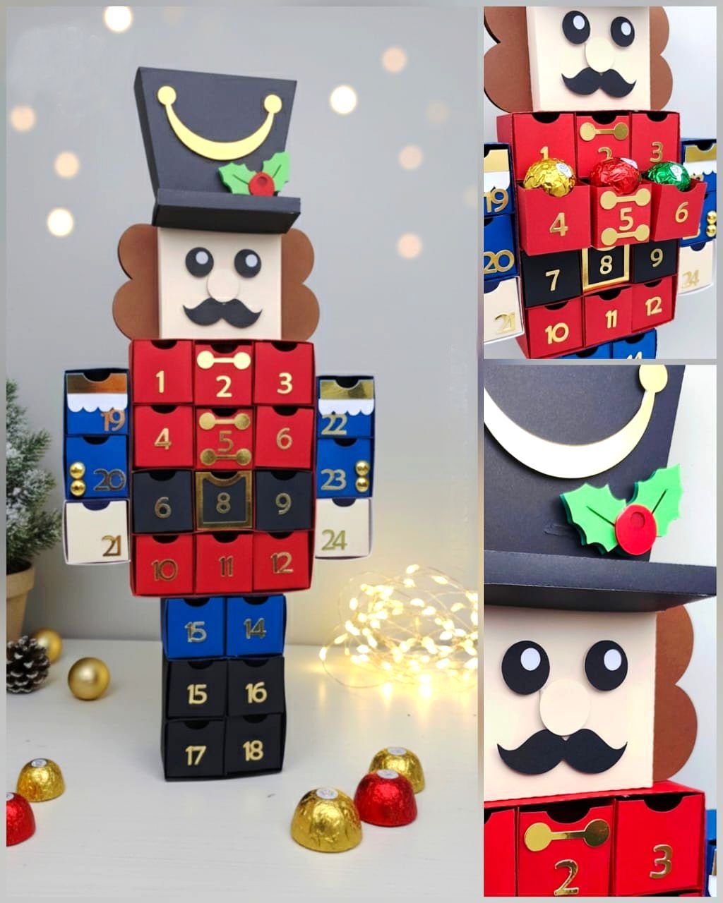 Calendário Advento Quebra Nozes De Natal