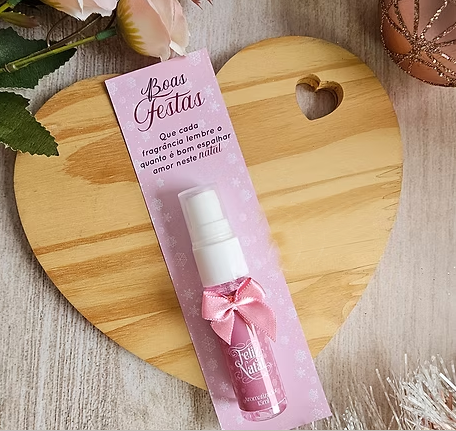 Cartão Home Spray Natal Rosa