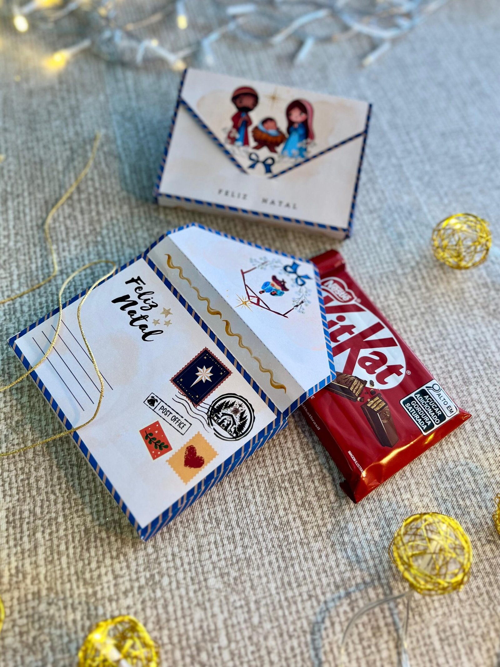 Envelope Kit Kat Natal Cristão