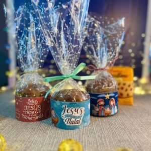 Rótulo Mini Panetone 80G Natal Cristão