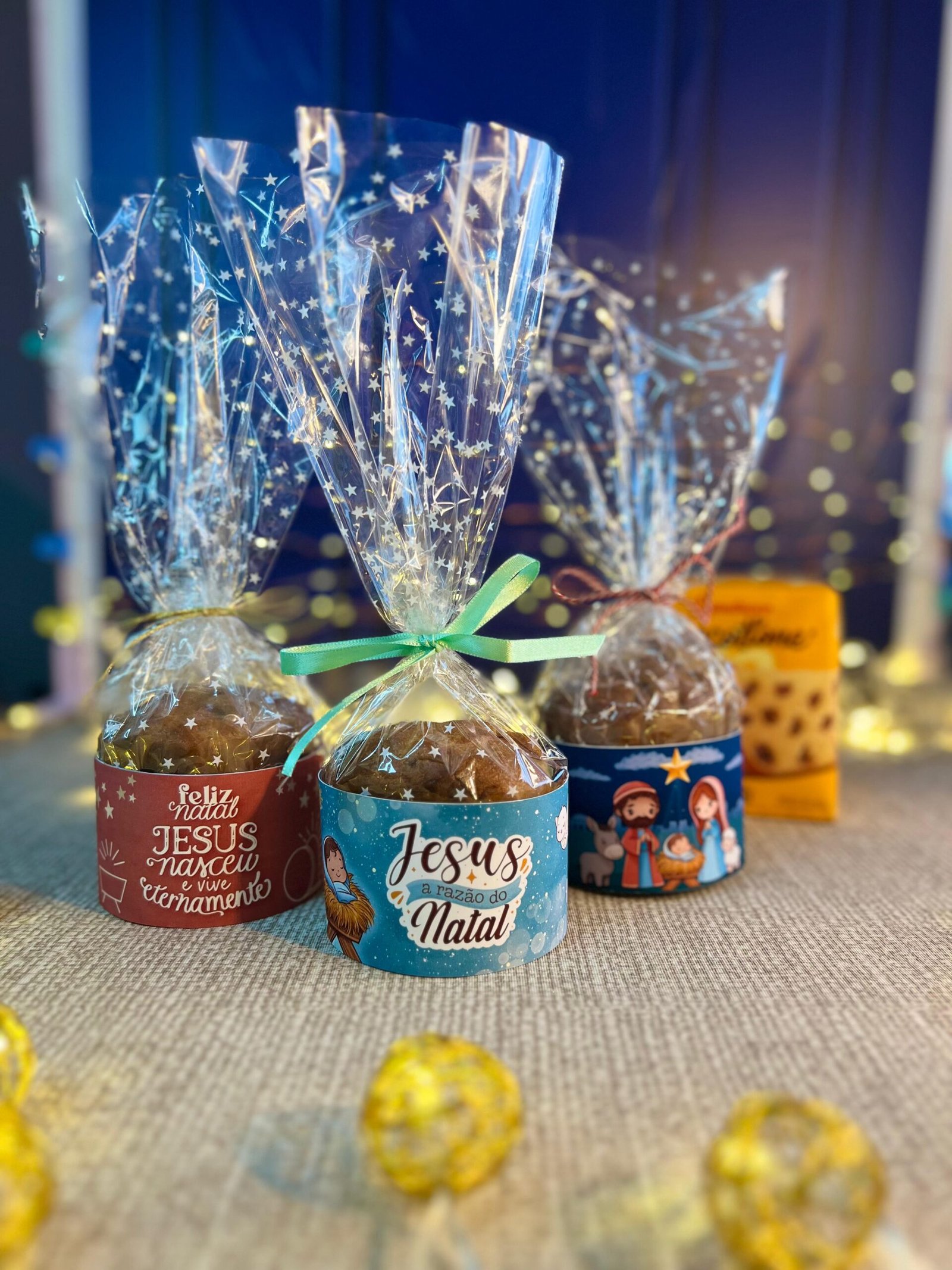 Rótulo Mini Panetone 80G Natal Cristão