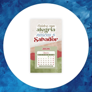 Card E Calendário De Geladeira Natal Cristão