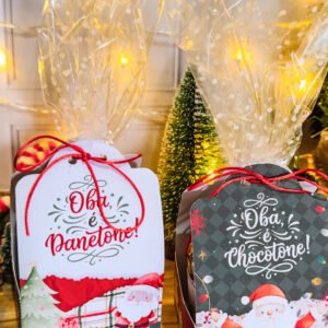 Porta Mini Panetone Natal