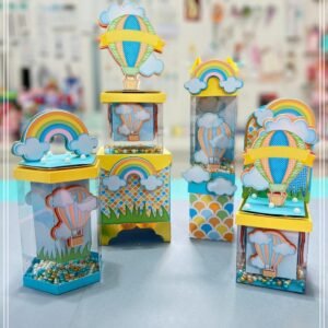 Festa Vitrine Balao Azul