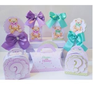 Chá Revelação Verde E Lilás