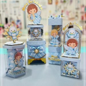 Festa Vitrine Batizado Azul