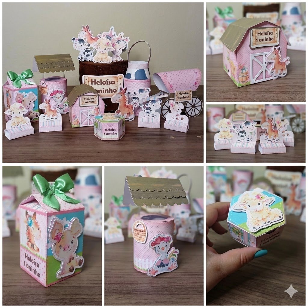 Festa Fazendinha Rosa Aquarela