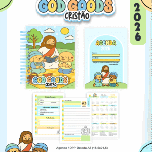 Combo Escolar Box God Goods Cristão - Menino