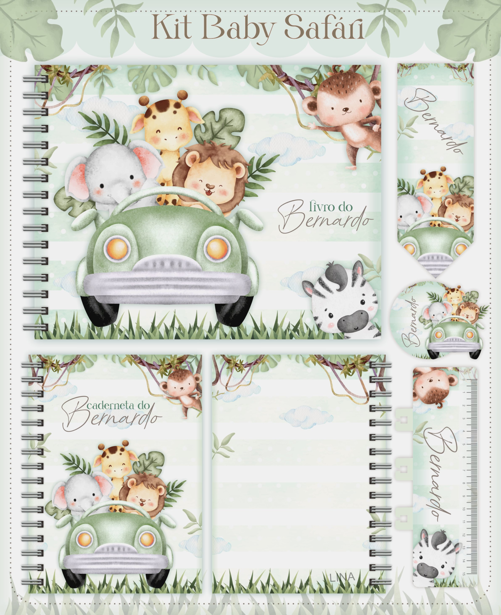 Encadernação Infantil Safari Baby