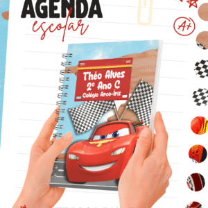 Capa Agenda A5 Carros Disney