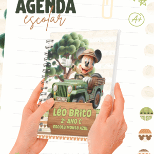 Capa Agenda A5 Mickey Safari