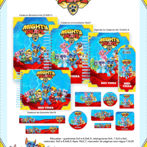 Combo Escolar Patrulha Canina Super Filhotes 2026