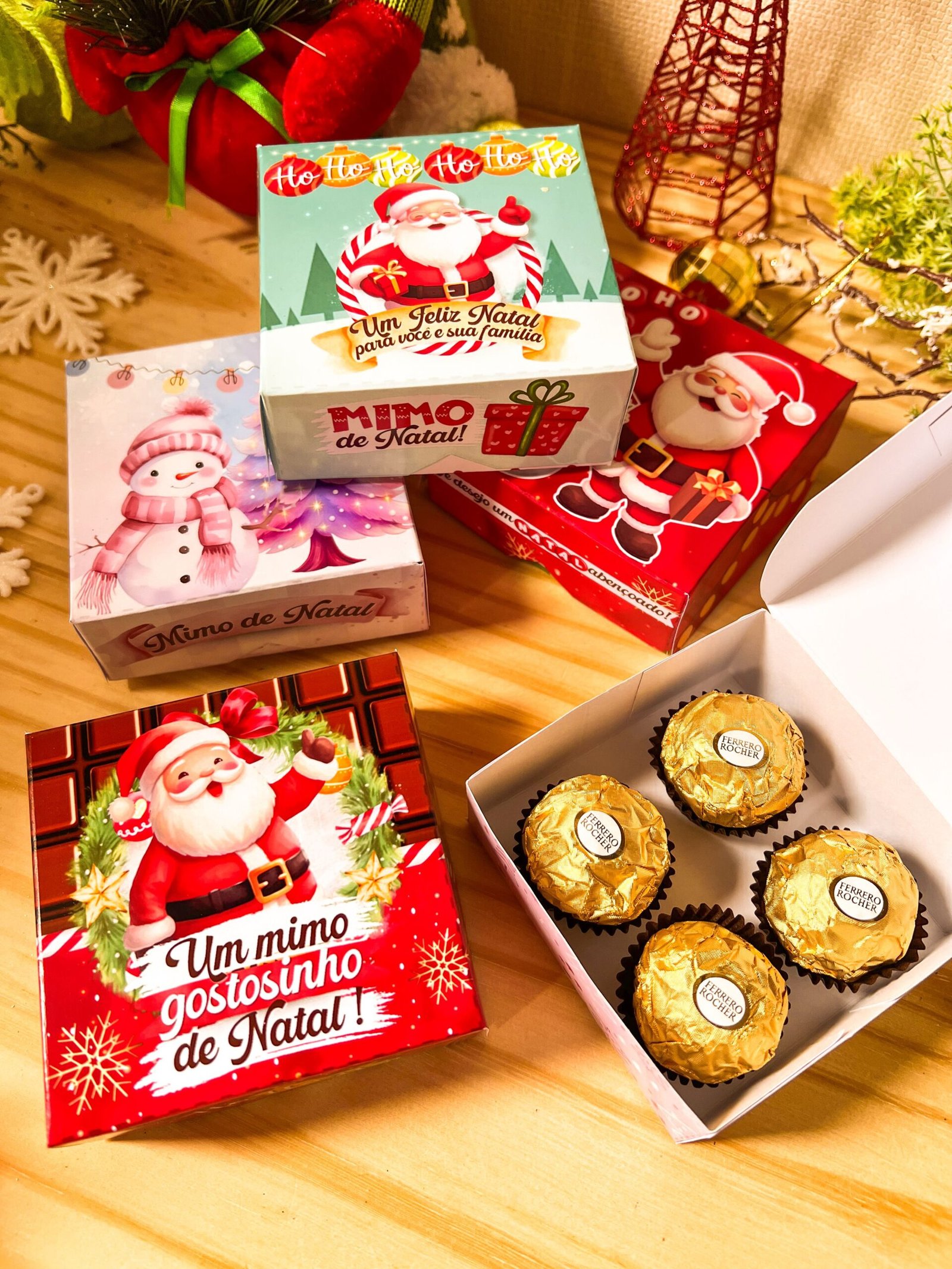 Caixinha 4 Docinhos Natal