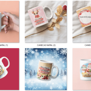 Caneca Natal 10X21 Porcelana