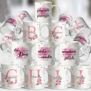 Combo Canecas Alfabeto Frases
