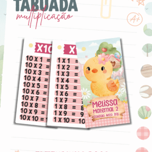 Tabuada Multiplicação Fazendinha Rosa