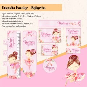 Etiqueta Escolar Bailarina