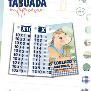 Tabuada Multiplicação Fazendinha Azul