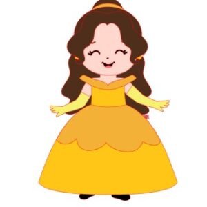 Topo Princesa Bela Em Camadas