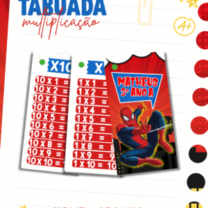 Tabuada Multiplicação Homem Aranha