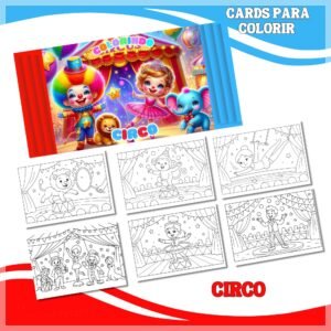 Card De Colorir Circo