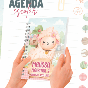 Capa Agenda Escolar Fazendinha Rosa