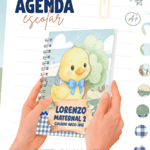 Capa Agenda Escolar Fazendinha Azul