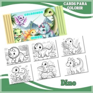 Card De Colorir Dino