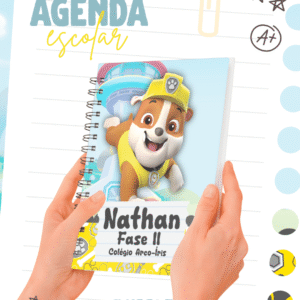 Capa Agenda Escolar A5 Rubble Patrulha Canina