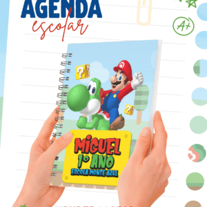 Capa Agenda Escolar Super Mario