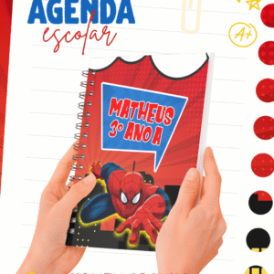 Capa Agenda Escolar Homem Aranha