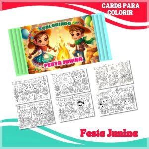 Card De Colorir Festa Junina