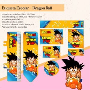 Etiqueta Escolar Dragon Ball