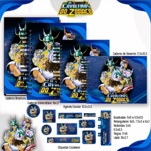 Combo Escolar Cavaleiros Do Zodiaco