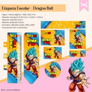 Etiqueta Escolar Dragon Ball