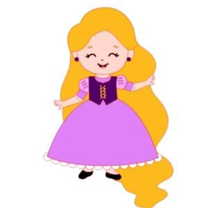 Topo Princesa Rapunzel Em Camadas
