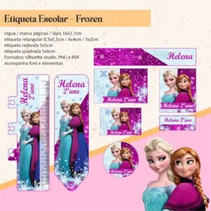 Etiqueta Escolar Frozen