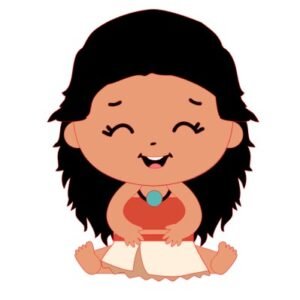 Topo Princesa Moana Cute